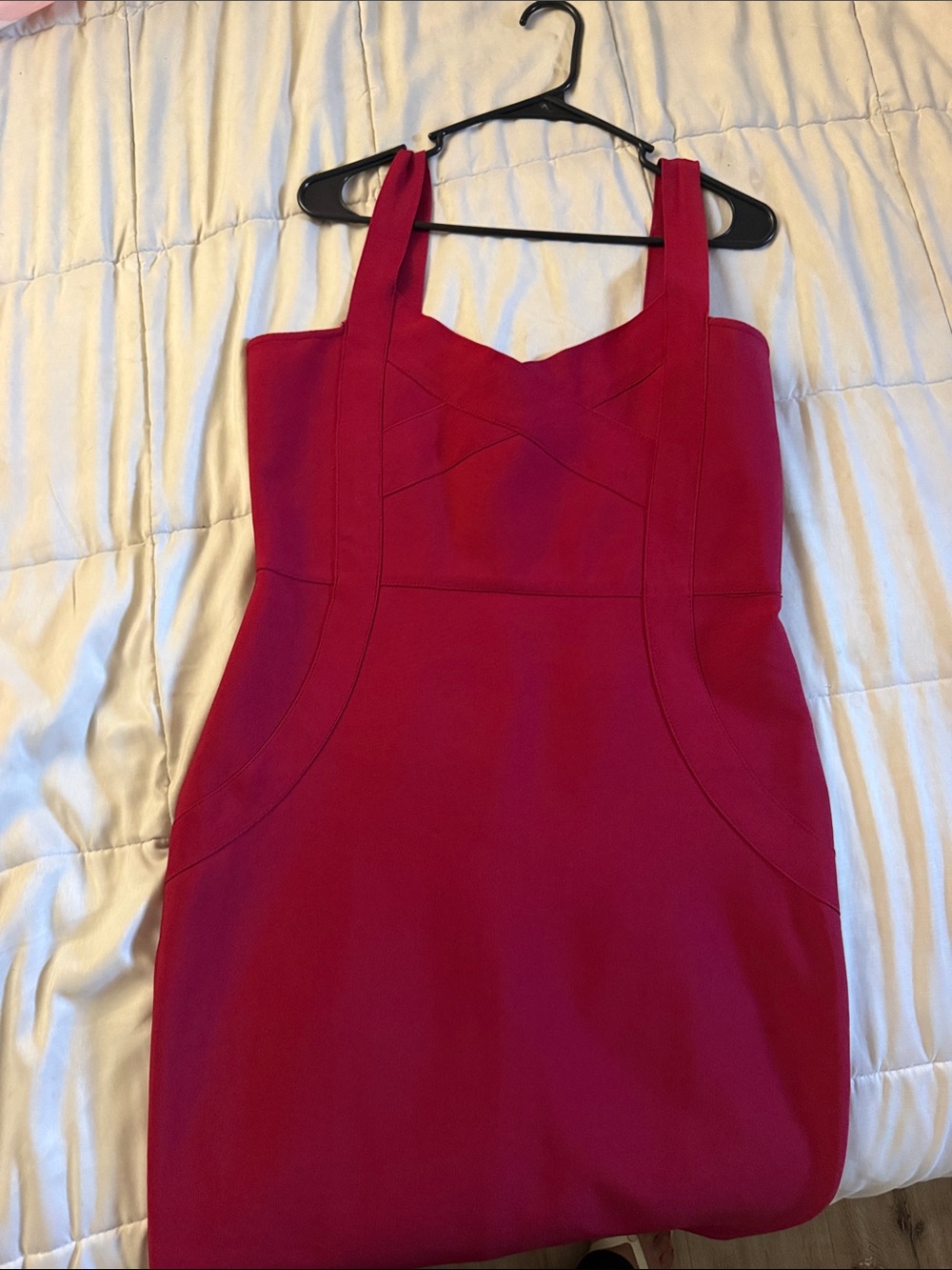 Fitted Magenta Sleeveless Dress